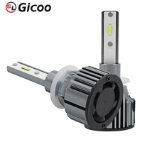 Ampoules de phares LED GICOO P5 vert/jaune 12V neuves avec puce LED CSP 8000 lumens pour voiture H1 H3 H4 H7 H11 H16 9005 9006 6000K