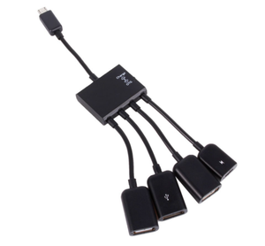 หัวต่อไมโคร USB <span class=keywords><strong>OTG</strong></span> ฮับ4พอร์ต,Spliter สำหรับสมาร์ทโฟนคอมพิวเตอร์แล็ปท็อปแท็บเล็ตพีซี<span class=keywords><strong>ชาร์จ</strong></span><span class=keywords><strong>ไฟ</strong></span>สาย USB ฮับอเนกประสงค์ - Product Image 1
