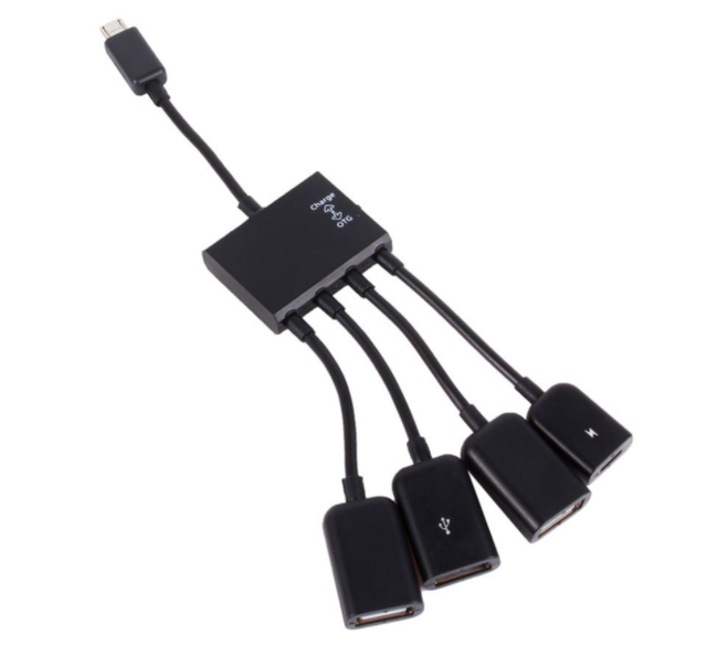 USB Hub 4 Port Micro USB OTG Connector Spliter for Smartphone Computer Laptop Tablet PC Power Charging USB Hub Cable Universal