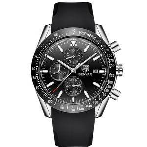 Montre sport chronographe à quartz en silicone originale de la marque de luxe Benyar 5140 pour hommes - Product Image 4