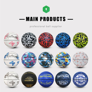 Profesional de alta calidad con logotipo personalizado Deportes Baloncesto Street College Fancy Impresión digital Pelota de cuero - Product Image 4