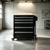 Table de travail extensible sur mesure, bureau mobile portable, plan de travail en bois massif pour studio et garage