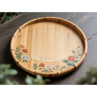 Assiette à fruits ronde en bambou 20/24 cm, plusieurs choix, plateau à sauce en bambou, petite assiette créative en bambou