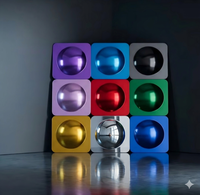 Panneau Miroir Convexe en Acrylique Coloré Personnalisé 10x10 pouces Incassable pour Décoration Murale de Salle Sensorielle, Salle de Classe et Maison