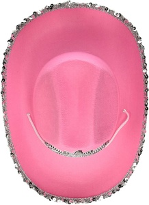 <span class=keywords><strong>Sombrero</strong></span> <span class=keywords><strong>Vaquero</strong></span> Rosa con Lentejuelas Brillantes y Tiara Intermitente de SOLPOP, Diseño de Corona de <span class=keywords><strong>Princesa</strong></span> Vaquera - Product Image 3