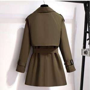 Manteau <span class=keywords><strong>Trench</strong></span> <span class=keywords><strong>Femme</strong></span> Automne Hiver 2025 Style Britannique Luxe Coupe Ample Longueur Maximale – Fabrication Professionnelle Directe Usine - Product Image 2