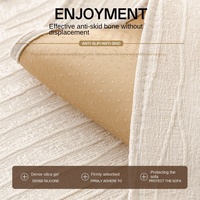 Coussin de canapé en chenille de style nouveau, luxueux, universel, antidérapant, protège-tapis fixe pour une utilisation en toutes saisons