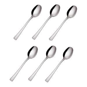 AMBASSADOR Juego de cucharas de café de acero inoxidable de 6 piezas (13 cm) Cromo pulido CVLX90C6 - Product Image 1