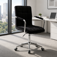 Chaise de bureau ergonomique moderne pivotante à 360 degrés, multifonctionnelle, revêtement en PU, métal chromé, hauteur réglable, couleur personnalisable