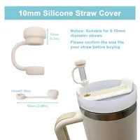 Capuchons anti-déversement en silicone réutilisables pour pailles, compatibles avec les gobelets, pour éviter les fuites