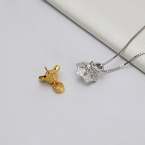 Pendentif en argent S925 Europe Amérique, accessoire 12-13 mm, cache-perle vide pour femme avec support de perle vide 748, taille de perle DIY 16 mm - Product Image 3