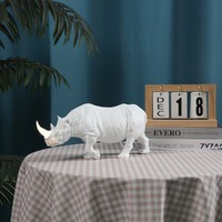 Lampe de table rhinocéros simulée minimaliste nordique lampe de bureau moderne et créative pour salle d'étude salon décoration éclairage