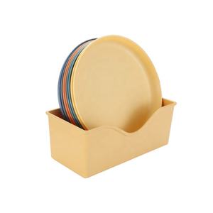 Lavavajillas sin BPA y ecológico y plato apto para microondas estilo ins plato de hueso redondo juego de vajilla para el hogar - Product Image 5