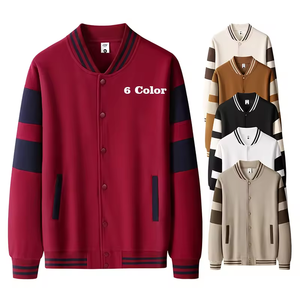 Veste de baseball vierge de qualité supérieure-Veste universitaire unisexe à manches longues coupe régulière pour conceptions personnalisées - Product Image 3