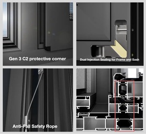 Metgood thiết kế hiện đại nhôm cửa sổ khuôn cửa sổ <span class=keywords><strong>bay</strong></span> màn hình cho biệt thự <span class=keywords><strong>bay</strong></span> cửa sổ ứng dụng nhôm kính <span class=keywords><strong>bay</strong></span> <span class=keywords><strong>Windows</strong></span> để bán - Product Image 4