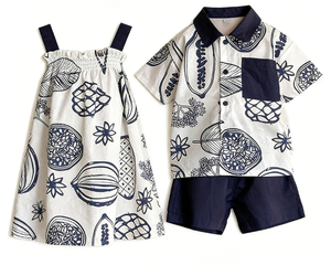 Completo Set Estivo 2026 Personalizzato per Bambini e Bambine, Abiti Casual con Stampa Frutta per Fratello e Sorella, Coordinati in Cotone Misto per Neonati - Product Image 5