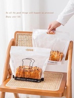 Bolsa de embalaje de pan tostado Bolsa de pie Transparente con cremallera Fondo plano Plástico Alimentos PE Desechable TT 30% Impresión de huecograbado