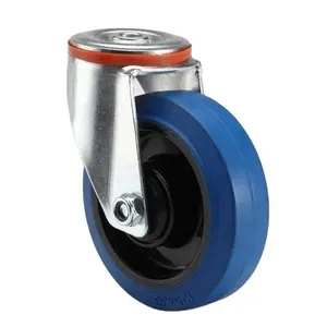 Ruedas de goma de alta elasticidad, ruedas azules de 4, 5, 6 y 8 pulgadas, S-S, 200mm
