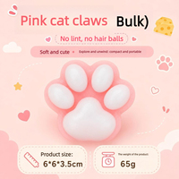 Jouet Squishy Patte de Chat Floquée en Velours Doux, Jouet Anti-Stress Kawaii Moelleux, Cadeau pour Fête, Décoration de Bureau