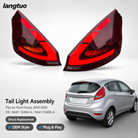 Feux arrière LED ABS haute luminosité avec clignotants séquentiels pour Ford Fiesta Hatchback 2009-2015