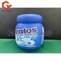 Bouteille de pilules gonflable personnalisée de Mentos avec lumières LED, modèle de bouteille de médecine gonflable étanche à l'air pour la publicité
