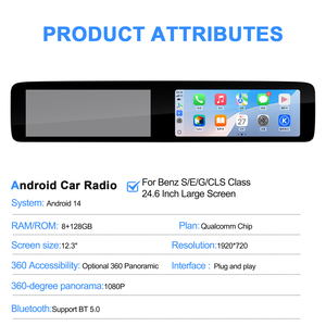 NaviHua Nouvel Écran Multimédia Android Amélioré pour Voiture Mercedes Benz Classes S E G CLS Autoradio GPS Carplay Moniteur - Product Image 5