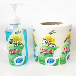 Wholesale Roll Logo PE Label Printing Private Toilet Cleaner Product Plastic Bottle Label Supplier