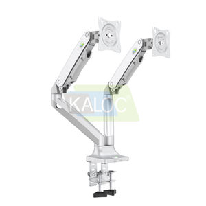 KALOC DS110-2/S bianco <span class=keywords><strong>doppio</strong></span> <span class=keywords><strong>Monitor</strong></span> <span class=keywords><strong>staffa</strong></span> braccio montante <span class=keywords><strong>per</strong></span> Computer scrivania montaggio <span class=keywords><strong>doppio</strong></span> braccio <span class=keywords><strong>per</strong></span> <span class=keywords><strong>Monitor</strong></span> del Computer braccio 2 <span class=keywords><strong>Monitor</strong></span> - Product Image 1