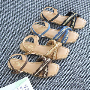 Sandalias de Mujer Ligeras de Verano, Modernas y de Alta Calidad, con Pedrería y Puntadas Cruzadas, al por Mayor - Product Image 1