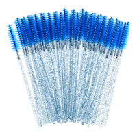 50 brosses à cils en cristal avec manche en diamant, applicateurs de mascara, pinceaux cosmétiques, produits d'extension de cils