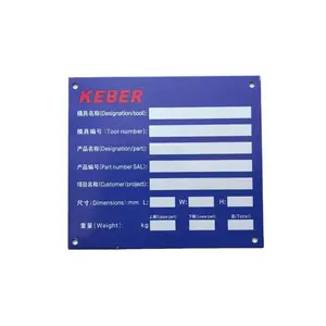 Placas de identificación de aluminio y acero inoxidable con nombre impreso y grabado Placas de nombre de metal personalizadas con grabado láser de 1 color