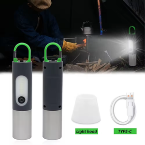 Đa chức năng 15 Wát P50 <span class=keywords><strong>LED</strong></span> Đèn pin chiến thuật USB-C sạc trắng Laser Torch ánh sáng Zoomable đèn lồng cho trường hợp khẩn cấp - Product Image 4