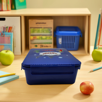 Boîte à lunch pour enfants en plastique, compartimentée, résistante au micro-ondes, anti-fuite, avec couvercle de couleur personnalisable, mini bento de rangement – Vente en gros usine