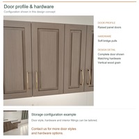 Armoires de cuisine sur mesure en bois massif au design classique, aménagement en galley, rangement par tiroirs, dimensions personnalisées et livraison en kit
