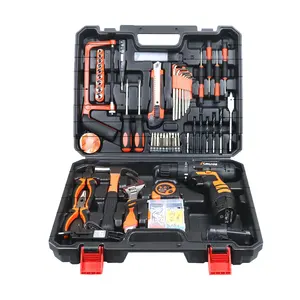 102Pcs Lithium Battery Drill Set 12V Twist Drill Woodworking Drill Phillips Screwdriver Advanced Adjustable Wrench