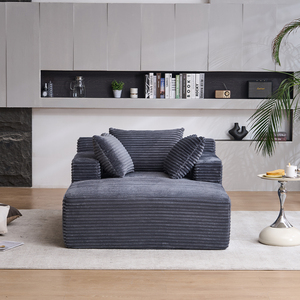 Canapé-lit convertible à assise profonde avec rangement, design compact pour appartement, canapé d'angle moderne rembourré en éponge - Product Image 4