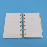 Feuille de reliure A7 à 6 trous en acrylique transparent, couverture de carnet DIY, couverture de livre vierge en acrylique, planificateur budgétaire en plastique rigide