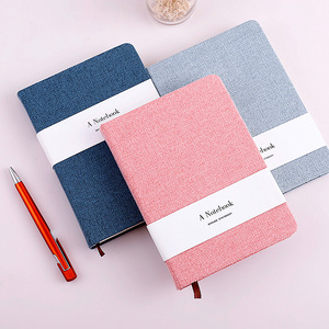 Cuaderno de lino A5 personalizado 2025, diario de tapa dura, 100 páginas, tela estilo PU A5/<span class=keywords><strong>A6</strong></span>, encuadernación de hilo cosido en blanco/forrado para uso escolar - Product Image 2