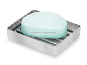 Porte-savon en acier inoxydable au design classique Argenterie de qualité supérieure Porte-savon mural en acier Accessoire de salle de bain élégant - Product Image 4