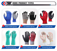 Gants en nylon et spandex gris de calibre 13 avec revêtement en nitrile micro-mousse sur la paume