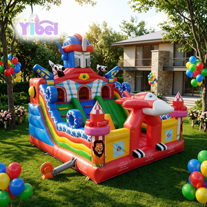 Château gonflable robot avec toboggan, aire de jeux gonflable commerciale en PVC pour la <span class=keywords><strong>location</strong></span> de fêtes d'enfants - Product Image 1