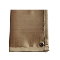 Couverture de soudage ignifuge en tissu de fibre de verre, tapis pour foyer avec anneau en cuivre, couverture anti-feu