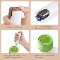 Mélangeur de lait en poudre électrique portable pour bébé en acier inoxydable, mousseur à lait, fouet à matcha, mélangeur de boissons, agitateur, mousseur à café