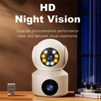 Caméra IP de sécurité extérieure A11 WiFi à double objectif 1080P PTZ avec vision nocturne et microphone intégré pour la surveillance des bébés à domicile