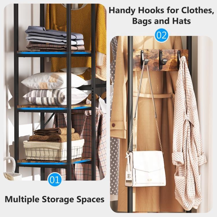 Tribesigns L Shaped Closet Organizer - Freestanding Heavy Duty Metal ...