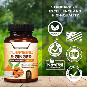 Suplemen Kurkumin kunyit dengan kunyit organik & jahe 95% curcuminoid <span class=keywords><strong>BioPerine</strong></span> lada hitam untuk penyerapan terbaik non-gmo - Product Image 3