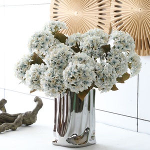 Fleur artificielle d'<span class=keywords><strong>hortensia</strong></span> couleur quatre saisons, impression 3D, 5 têtes, pour décoration intérieure américaine et scènes de mariage - Product Image 3