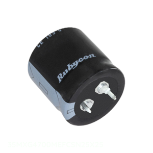 Condensador Original CAP ALUM 4700UF 20% 35V SNAP TH 35MXG4700MEFCSN25X25 de Montaje a Través de Orificio 4700 uF - Product Image 1