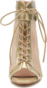 EVKOODANCE Sandali Donna in Ecopelle e Rete, Stivaletti Estivi <span class=keywords><strong>con</strong></span> Cerniera, Punta Aperta, <span class=keywords><strong>Lacci</strong></span> e Cinturino <span class=keywords><strong>con</strong></span> Fibbia, Tacco a Rocchetto, Comodi e Sexy - Product Image 2