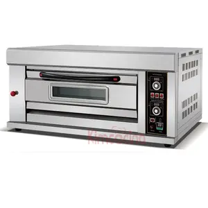 Gas Ovencommerciële Één Laag Drie Dienbladen Multifunctionele Grote Brood Pizza Cake Bakoven